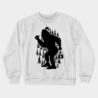 Funny Bigfoot Silhouette Crewneck Sweatshirt